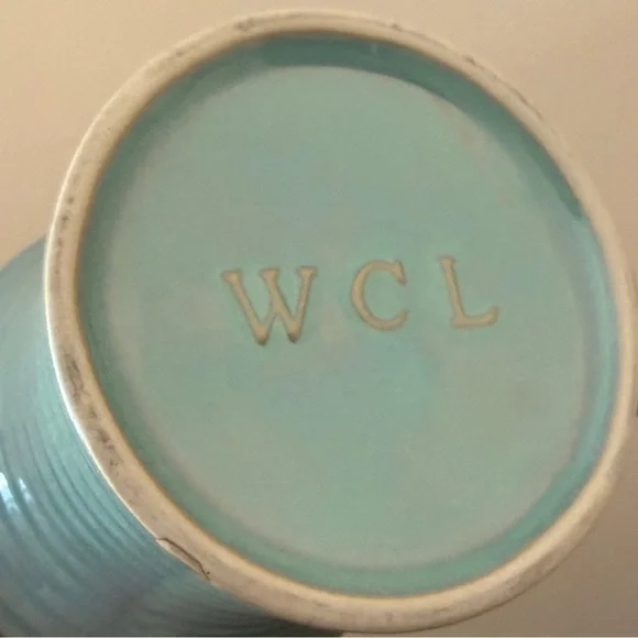 Hand Crafted WCL 1970s Scalloped Rim Ribbed Pottery Ceramic Pitcher - Picture 12 of 16